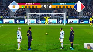 ARGENTINA VS FRANCE | Penalty Shootout 2023 | Messi vs Mbappe | eFootball PES Gameplay