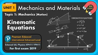 1.1.2 Kinematic equations: Unit 1 Mechanics and Material: Edexcel IAL Physics