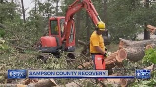 Storm cleanup begins in Sampson County