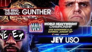 FULL MATCH — Gunther vs Jey Uso - World Championship Match : WWE SATURDAY NIGHT MAINEVENT 2025