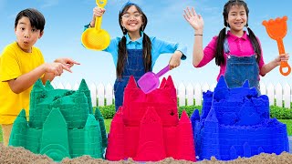 Slime and Beach Sand Toys Adventure: Friends Unite with Jannie Eric and Charlotte