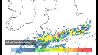 Heavy Rain and Thunderstorms in the South over the next few days - 26th June 2021