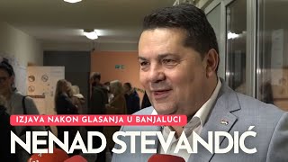 Nenad Stevandić - izjava nakon glasanja u Banjaluci na Lokalnim izborima 2024. godine