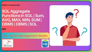How to use aggregate functions in SQL || Sum || AVG || MAX || MIN || SUM || SQL #sql #sqlserver