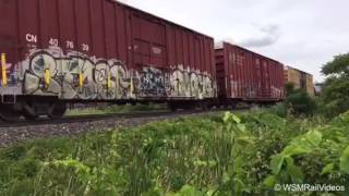 WSMRailVideos,CN 368,CN 327, Pointe Claire,Qc