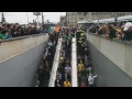 Celtic fans at Amsterdam Central Station