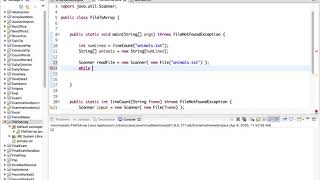 CSCI 161 - Reading a File into an Array