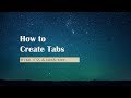 How to Create Tabs (HTML, CSS & JavaScript)
