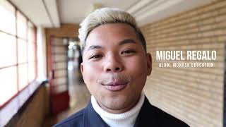 Studying a double degree in Education and Arts at Monash - Meet Miguel Regalo