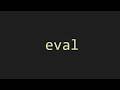 Eval in js