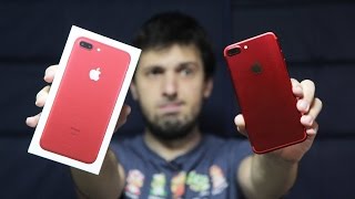 O IPHONE 7 PLUS VERMELHO! (UNBOXING)