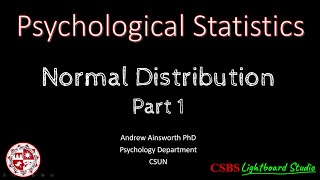 Psy320: Normal Distribution 1