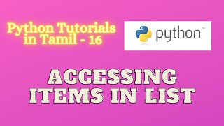 Python Programming Tutorial | Accessing and updating elements of a list in Python | Python in Tamil