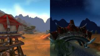 Vanilla/Classic World of Warcraft - Flight Path - Crossroads to Orgrimmar (Day/Night Comparison)