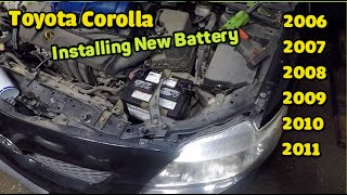 How to replace battery on Toyota Corolla 2006  2007 2008 2009 2010 2011