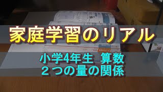 家庭学習のリアル 小学4年生 算数 二つの量の関係