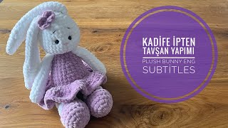 Kadife ipten Tavşan Yapımı 1/2 Eng Subtitles ( kafa,kulak, bacak) Amigurumi plush bunny,