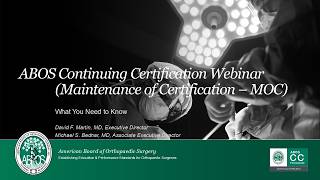 ABOS Continuing Certification Webinar