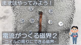 中２理科　電流と磁界①ー２　電流がつくる磁界２－コイルの周りにできる磁界－