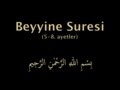 BEYYİNE SURESİ 5-8. AYETLER EZBERLE (HER AYET ON TEKRAR)