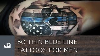 50 Thin Blue Line Tattoos For Men