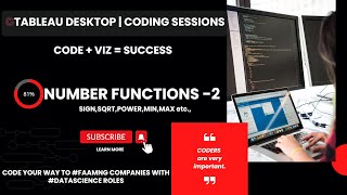 Tableau Desktop Training | Coding Bootcamp | Number Functions Part2