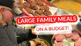 LARGE FAMILY MEALS ON A BUDGET | Low Carb Hamburger Steaks and Mushroom Gravy STOVE TOP RECIPE!