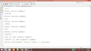 Sort numbers in NETBEANS to find Min and Max values without using Array