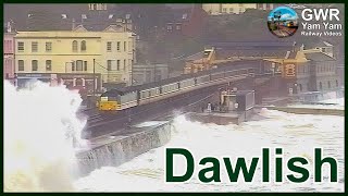 Storm Waves and Trains at Dawlish in the 1990s - 4K Remaster