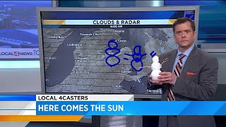 Brandon Roux's magical snowman on set!