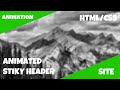 ANIMATED STICKY HEADER |  Sticky Navigation Bar After Scroll with Html CSS and jQuery