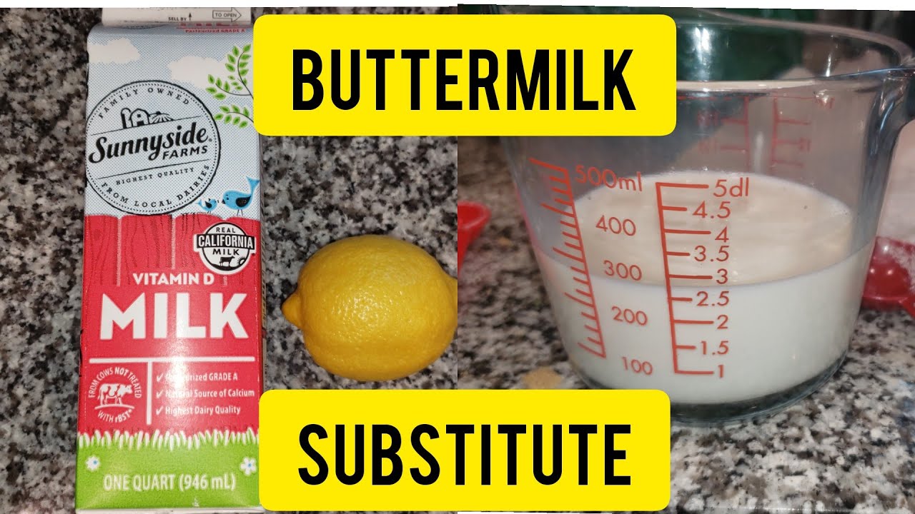 How To Make Buttermilk Substitute - YouTube