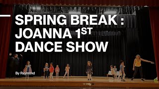 3岁娃第一次上台跳舞表演，感叹美国高校的设施 Joanna First Dance Show for Spring Break 2023