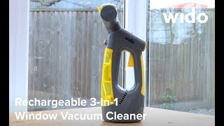 Wido Reachargeable Window Vacuum Cleaner Product Video (SCLEANW)