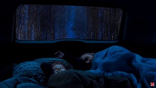 Falling Asleep in the Car on a Rainy Night 🌧️ - Rain Sounds To Sleep - Camping In the Car