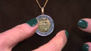 VicenzaGold 500 Lire Coin Pendant 14K Gold with Stacey Stauffer