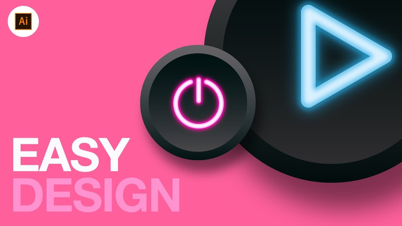 Illustrator Neon Button Effect Youtube