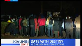 Voters queue outside polling stations hours before they open