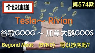 第574期：个股速递：Tesla ~ Rivian～谷歌（GOOG）~ 加拿大鹅（GOOS）Beyond Meat （bynd）可以抄底吗？