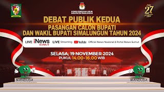 🔴LIVE -  Debat Kedua Calon Bupati dan Wakil Bupati Pilkada Simalungun 2024