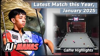 AJ MANAS vs PHI LONG -  LATEST MATCH (January 2025 )  GAME HIGHLIGHTS #billiards #9balls