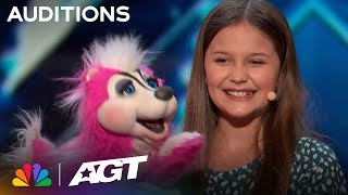12-year-old ventriloquist Brynn Cummings follows in Darci Lynne's footsteps | Auditions | AGT 2023