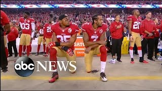 Colin Kaepernick Kneels During National Anthem on 'Monday Night Football'