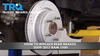 How To Replace Rear Brakes 2009-2018 Ram 1500