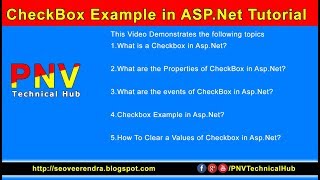 CheckBox Example in ASP.Net Video Tutorial