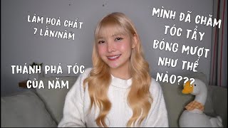 TIPS CHĂM SÓC TÓC TẨY | 🤯Làm hoá chất 7 lần trong năm 2022 song tóc mình vẫn bóng mượt là nhờ ???