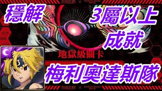 【神魔之塔地獄級】黑魅之巨大質量- 梅里奧達斯隊 穩解3屬成就！