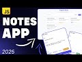 Build a Notes App with HTML CSS JavaScript - Full Project for Beginners