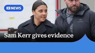 Sam Kerr gives evidence in racial abuse trial in London | ABC News