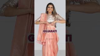 Biggest Difference Between Nivi Drape and Gujarati Drape | Saree Draping Different Styles | #shorts